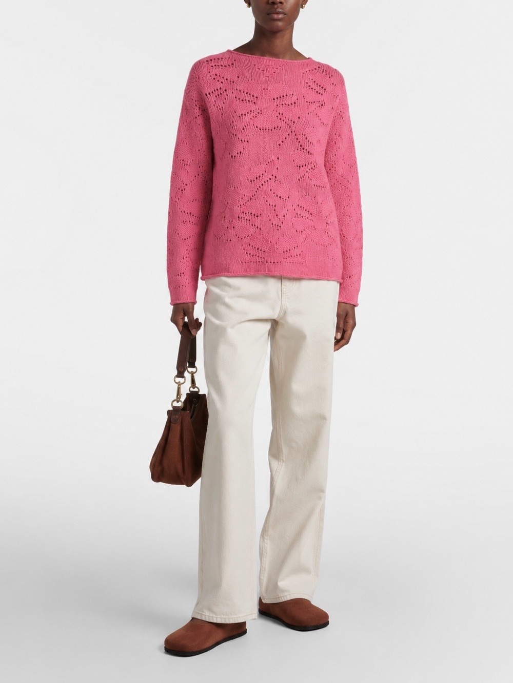 Etro Wool Cashmere Pointelle Sweater